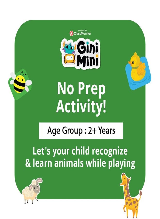 GiniMini Animals Jigsaw Puzzle for Kids 2 3 4 5 Years | Educational 2 Piece Puzzle for Memory & Motor Skills | Return & Birthday Gifts for Boys & Girls - Image 4